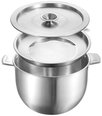 JISADER -Fettbehälter, kann Frittieröl aufbewahren, japanische Tempura-Küchenölfilter, Flasche, leicht nachfüllbar, Fritteusenhalter, 3.8 l
