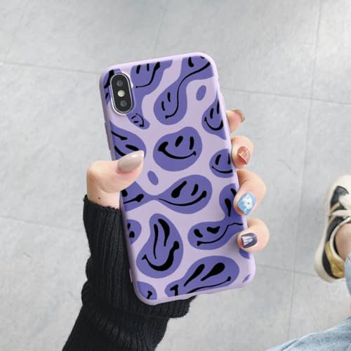 VIPAVA Funny Colourful Smiley Face Phone Case For iPhone 13 Pro Max 12 Mini 11 for iPhone XR X XS Max SE 2020 10 6 6S 7 8 Plus Cover,SKqzi,XIAOL,A014,for iPhone 13 Pro