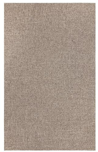 TESSO LIVING In- & Outdoor Teppich – 240 x 330 cm Beige – Wetterfest & rutschfest, UV-beständiger Kurzflorteppich – Ideal für Balkon, Terrasse, Küche & Camping