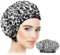 Large Shower Cap, Shower Cap for Women, Double Layer Waterproof, Reusable and Washable Bath Hair Cap for All Hair Lengths, for Ladies, Men and Kids (Leopard)