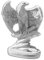 FABRIQ Figura di aquila sulle rocce – Decorazione da giardino realistica in pietra artificiale resistente alle intemperie, altezza 32 cm, peso 4 kg