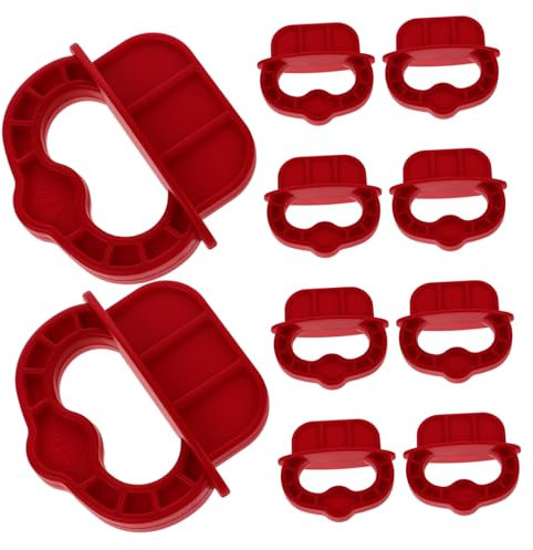 WATIIFUFU 12 Stück Terrassendielen Abstandshalter 1/4 Zoll Rot Dielenabstandsringe Aus Kunststoff Gleichmäßige Verlegung Von Holzterrassen Für Heimwerker Und Profis