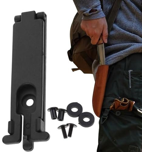 Clip de cinturón de acero inoxidable, clip de transporte de vaina para cuchillos, clip de vaina seguro para clip de cintura con hebilla, de transporte de cuchillos de cinturón duradero para