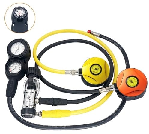 TUDIVING-Atemregler fürs Tauchen, Atemregler für Wasserpfeifen, Druckminderer, Mundbeißer für Unterwassertauchgänge, Atemregler fürs Tauchen (SET 5)