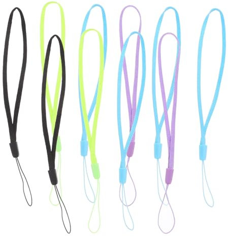 jojofuny Cordon Robuste Pour Téléphone Portable Lot De 10 Cordons De Poignet Avec Porte-clés Porte-badge Cordons De Couleurs Assorties