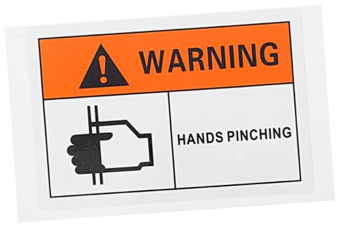 EXCEART Sicherheitswarnschild aufkleber Warnzeichen Bitte berühren Sie das Schild nicht Zeichen nicht berühren Selbstklebendes Warnschild Fabrikwarnschild Sicherheitsschild PP-Kunststoff