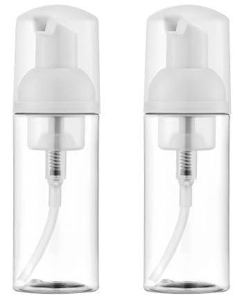 2Pcs Foaming Soap Dispenser, Travel Pump Bottles for Toiletries, Foam Pump Bottle, Suitable for Travel Size Hand Soap, Facial Cleanser, Shower Gel, Shampoo, Cleansing Mousse, Etc.