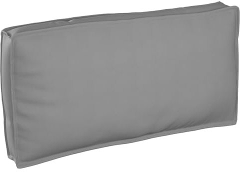 vidaXL Grau Rechteckiges Stuhlkissen 120 X 60 cm Sofas Wohnzimmer Schlafzimmer Glattes Polyester Abnehmbarer Bezug Langlebig Für drinnen Dekor Komfort