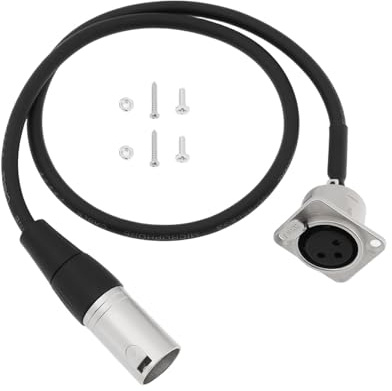 VGOL XLR Patch Panel, No Solder Panel Mount for Stage Box, XLR Female Mountable Connector to XLR Male Connector