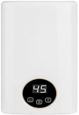 Scaldabagno senza serbatoio, Scaldabagno Elettrico Termostatico 7000W Telecomando Riscaldamento Istantaneo Scaldabagno Senza Serbatoio Impermeabile For Doccia(6000W,Basic white)