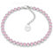 SAGA GIOIELLI® Bracciale Tennis Unisex in Acciaio Inossidabile, Lunghezza 16,5+3 cm, Zirconi da 4 mm, Regolabile – Elegante e Resistente, Idea Regalo Uomo Donna (ROSA)