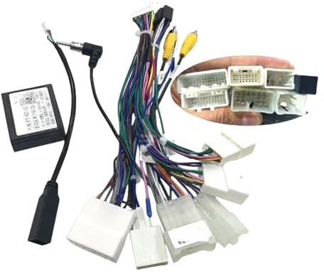 16-poliger Kabelbaum Canbus-Decoder FT-RZ-02 Adapter Kompatibel für Toyota Highilander Camry C-HR Fortuner Avanza Venza AMP JBL 2012+