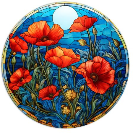 Sxmrmnx 4PCS Acrylic Disc Pendant with Chain European Retro Pendant Colorful Flower Women'S Pendant Accessories YK147