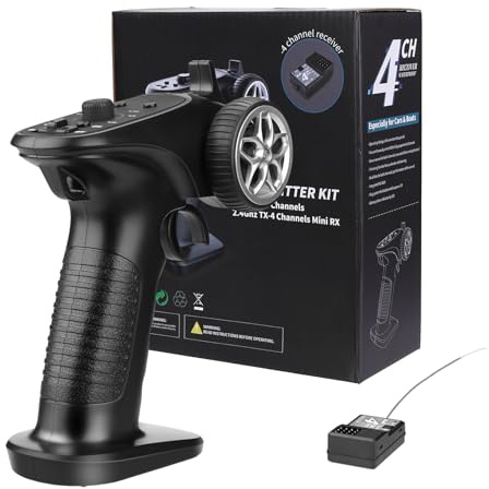 RCS remoto e - Set di trasmettitori Radio, Controller 2.4G | di Controllo Radio per Barche per Auto RC con Kit di aggiornamento del Preciso sterzo a Portata di Portata a l