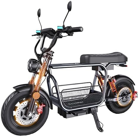 Elektroroller DX5 für Erwachsene, 60–72 km Reichweite, 48V 15.6Ah Akku, Hydraulische Scheibenbremsen vorne & hinten, Vollfederung, 15 Zoll Tubeless Reifen, NFC Unlock, bis 150 kg, Offroad E-Scooter