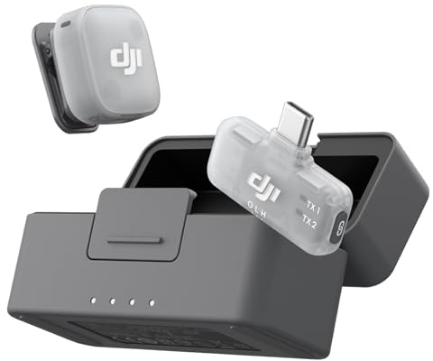 DJI Mic Mini 2 (1 TX + 1 Mobile RX + Charging Case), Lavalier Wireless Vlogging Mic for iPhone/Android/Camera, Bluetooth Microphone (Renewed)