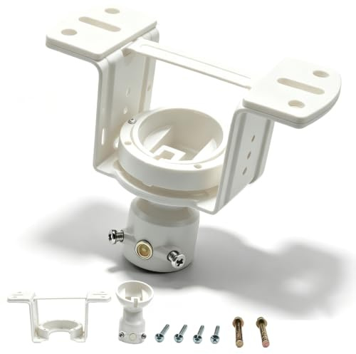Adaptador Ventilador Techo Inclinado con Percha (Blanco,Con Soporte) | Ajustable a 45°, Fácil De Instalar, Estable con Gran Capacidad de Carga, Robusto y Duradero, con Inclinados y Estable Techos