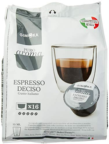 Gimoka Puro Aroma Deciso, 16 Capsules compatibles Dolce Gusto