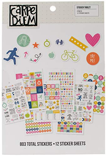 Carpe Diem by Simple Stories Fitness Sticker Tablet