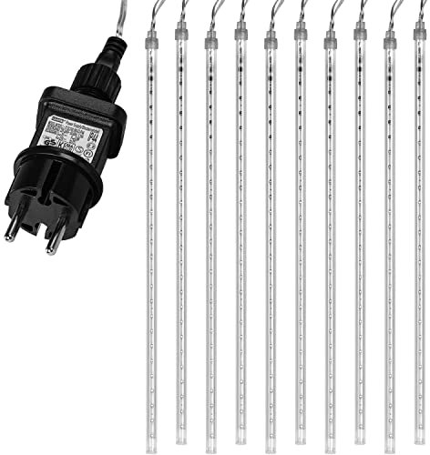 VOLTRONIC LED Meteorschauer, innen und außen, IP44, Größen- und Farbwahl, 480 LEDs, kaltweiß