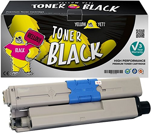 YELLOW YETI 44973536 (2200 Seiten) Schwarz Premium Toner kompatibel für Oki C301 C301dn C321 C321dn MC332dn MC342dn MC342dnw MC342dw MC342w