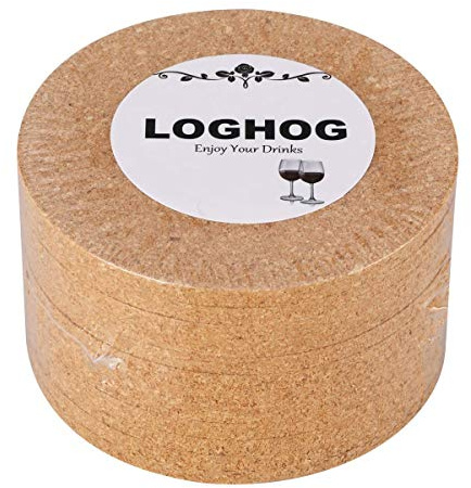 Blank Cork Coaster Set of 12,Round Cork Coaster Set Cup Coaster for Home Bar Restaurant,Both Front and Back Sides are Blank,4 Diameter