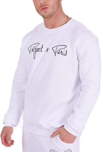 Project X Paris Sweat Unisexe Logo contrasté Blanc XL
