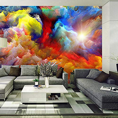 JINFANGBZ Tapete Wandbild 3D Fototapete Bunte Wolken-abstrakte Kunst Vliestapete Wandtapete Foto für Modernes Design der Fernseh Hintergrund Wand-Kunst-Deko 250cm x 175cm
