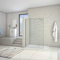 AICA paroi de douche 140x200cm douche à l'italienne en 10mm verre anticalcaire et securit avec une barre de fixation carrée extensible