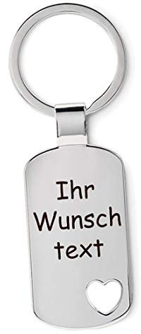 Lieblingsmensch Schlüsselanhänger mit ausgestanztem Herz & individueller Gravur für Valentinstag Muttertag Jahrestag … Wunschgravur