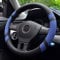 Lifetooler Auto Lenkradbezug Leder Ice Silk Universal 38cm(15) Lenkradhülle Atmungsaktiver Anti Rutsch Steering Wheel Cover für Auto Van Truck SUV (blau)