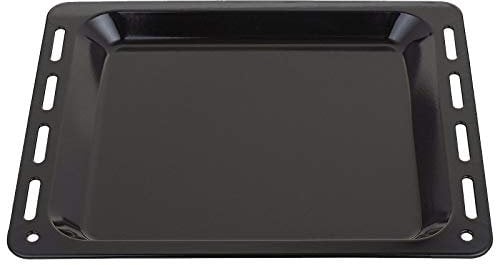 SPARES2GO Universal Oven Cooker Baking Tray Enamelled Base Pan (448mm x 360mm x 25mm - Fits 45cm)