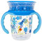 Nuby 360 Edge 80815 Gobelet 2 étapes avec poignées amovibles et couvercle hygiénique Bleu 240 ml 12 mois +
