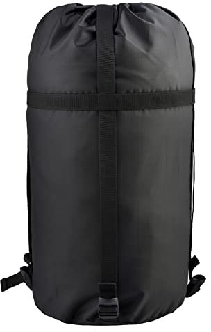 Azarxis Ultraleichter Kompressionssack für Schlafsack, Schlafsack Aufbewahrungstasche Kompression für Reisen, Camping, Wandern, Rucksackreisen (XL, Schwarz)