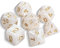 QMAY DND Dice Polyedrisches Würfel Set - 7 Stück für Dungeon und Dragons MTG RPG D&D D20, D12, D10, D%, D8, D6, D4 (Elfenbein Weiß)