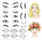GLOBLELAND Five Senses Clear Stamps Eye Eyebrow Lips Nose Teeth Silicone Clear Stamp Seals for Cards Making DIY Scrapbooking Photo Journal Album Decoration