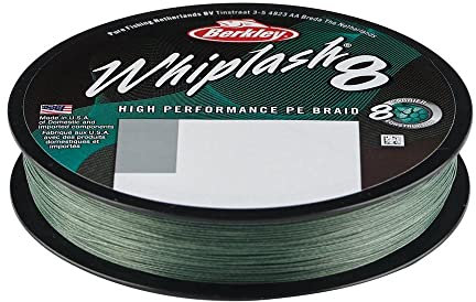 Berkley Whiplash 8 Geflochtene Schnur, moosgrün, 0.16mm | 20.9kg | 46lb | 165yd