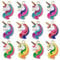 QIAMNI 24 Stück niedliche Einhorn-Charm-Anhänger, Emaille, Metall, Regenbogenfarbe, Einhorn-Halskette, Charms für Ohrringe, Armband, Schlüsselanhänger, DIY, Basteln, Schmuckherstellung