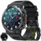 Montre Connectée Homme 1,39 avec Appel Bluetooth 5.1/Numérotation, Smartwatch Compatible Samsung Huawei Xiaomi Android iOS Podometre Etanche IP68 GPS 123 Modes Sport Cardiofrequencemetre (Noir)