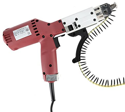 YHUEGH Automatic Screw Spike Chain Nail Gun, Automatic Chain Nail Machine Electric Drill Accessory, Screw Tightening Equipment Automatic Automatic Screw Gun for Woodworking Tool for Partition Wall