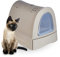 Ligo - Lettiera Gatto chiusa Lettiera per Gatti con Filtro e Paletta contenitore sabbia igienico per gatto. MODERN (GRIGIO)