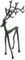 FRANK FLECHTWAREN Figur Hirsch, Metall, Mattschwarz Maße: 19 x 8 x 39 cm, Stilvolles Design