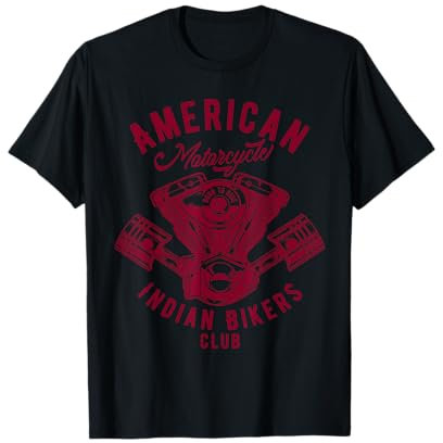 Retro American Motorcycle Indian Bikers Club T-Shirt T-Shirt