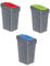 Optimal Products 50L Plastic Recycling Bin Rubbish Dustbin Kitchen Garden Recycle Waste Bin With Lid (Red,Blue,Green, 1)
