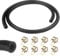Newpop tubo benzina 6mm, 1 Metri tubo del carburante linea, tubo gasolio con 8pcs fascette stringitubo, kit per tubo della benzina per Motore Automobile Trattore Piccoli Motori Scooter