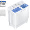 RELAX4LIFE Mini Machine à Laver à 2 Cuves, Lavage 5 KG, Essorage 3 KG, Lave-Linge Semi-Automatique avec Minuterie, Lave-Linge Portable Compact pour Appartement Dortoir Maison (8 KG, Bleu)
