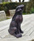 Inspirational Gifting Sternenhasen-Gartenskulptur und Ornament, handgegossen aus Aluminium mit einer antiken Bronze-Patina, 35 cm hoch