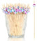 GUOYIHUA Lot de 200 brochettes à cocktail en bambou de 12 cm de long, avec perles dégradées de couleur sirène, brochettes de fruits, bonbons et pics à appétit, pour les soirées bars, CW526807_01