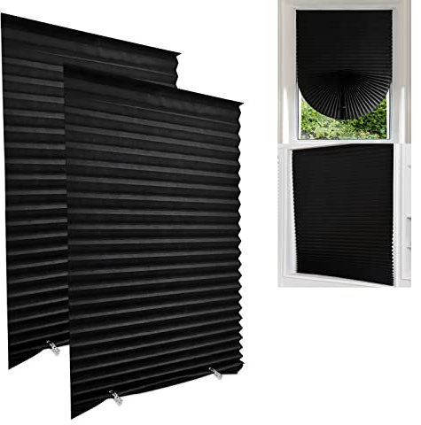 Maritown 2Pack No Drill Blinds- Stick on for Windows No Drilling, Temporary Blinds for Windows Light Filtering Privacy Protection,Easy Fit Install