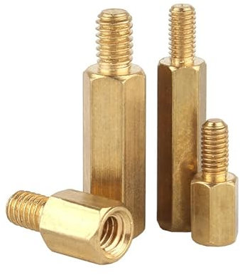 MOOPW Messing Standoffs Schrauben Einzelnes Ende Innengewinde Hex Spacers Muttern PCB Motherboard Hexagonal Abstandshalter M2.5 x 9 +3mm 20 Stk